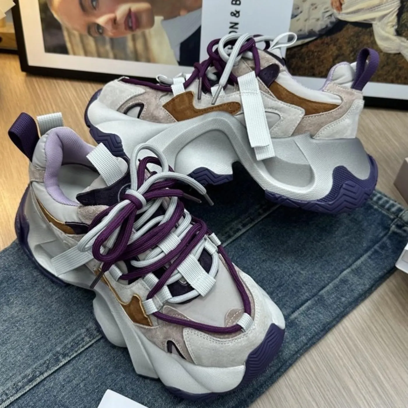 Chunky Sneakers for Women & Girls 2.7-Inch Platform Fashion Casual Comfortable Walking Shoes