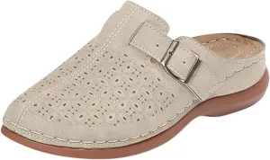 Clogs for Women Closed Toe Walking Sandals Comfortable Arch Support Mules Backless Low Wedge Slip on Shoes Fashion Breathable Summer Sandals Casual Hollow Out Sandal