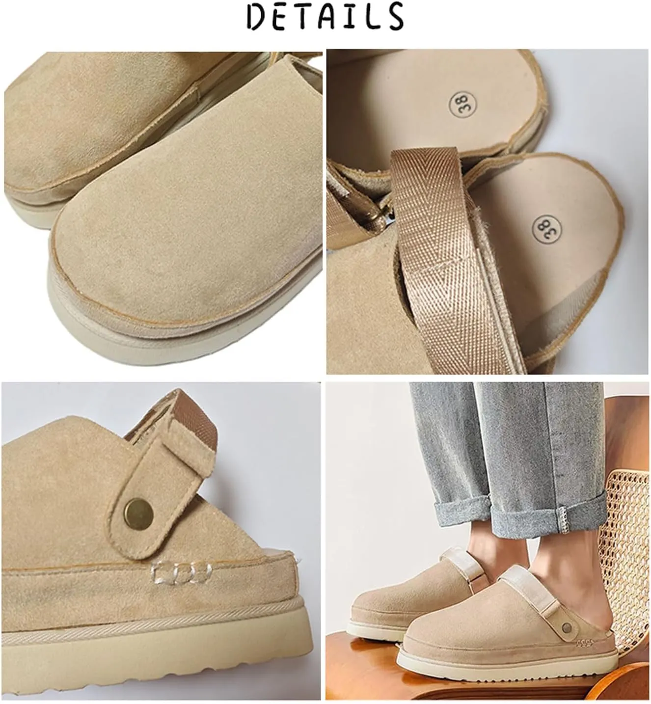 Clogs for Women Slippers Casual Slip on Sandals Shoes Adjustable Comfortable Clog Sandals Women's Mules & Clogs for Outdoor Indoor