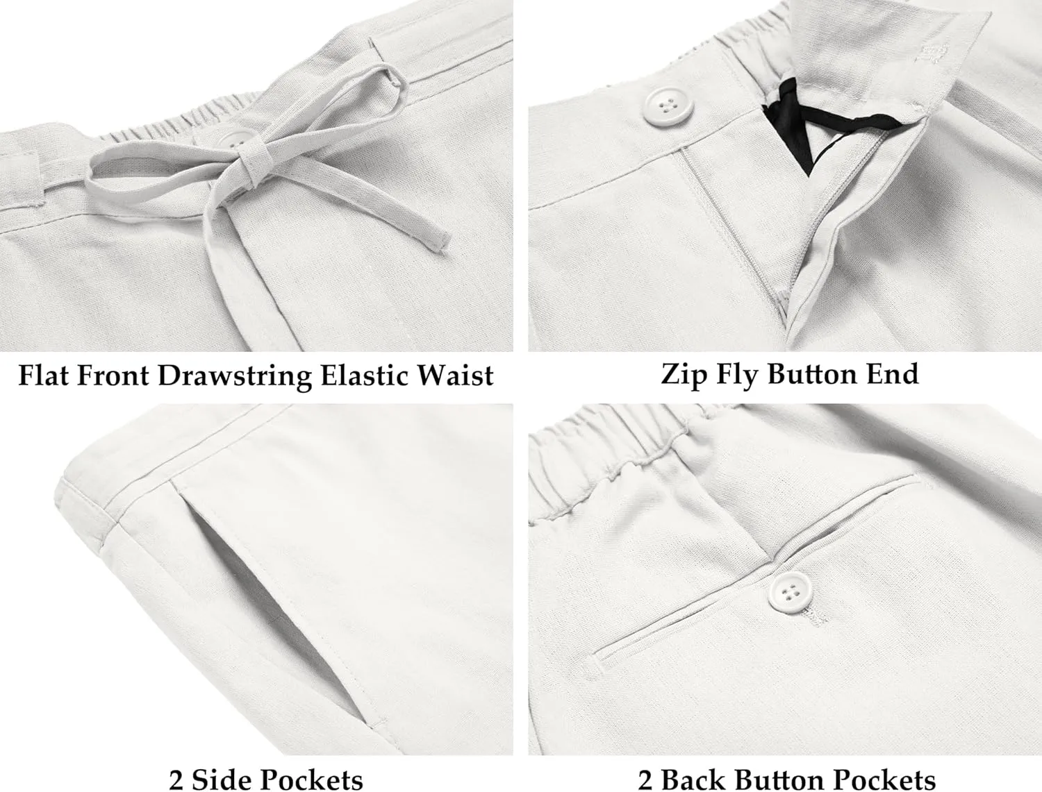 COOFANDY Men's 2 Piece Linen Suits Set Regular Fit Casual Lightweight Blazer Jacket and Pants