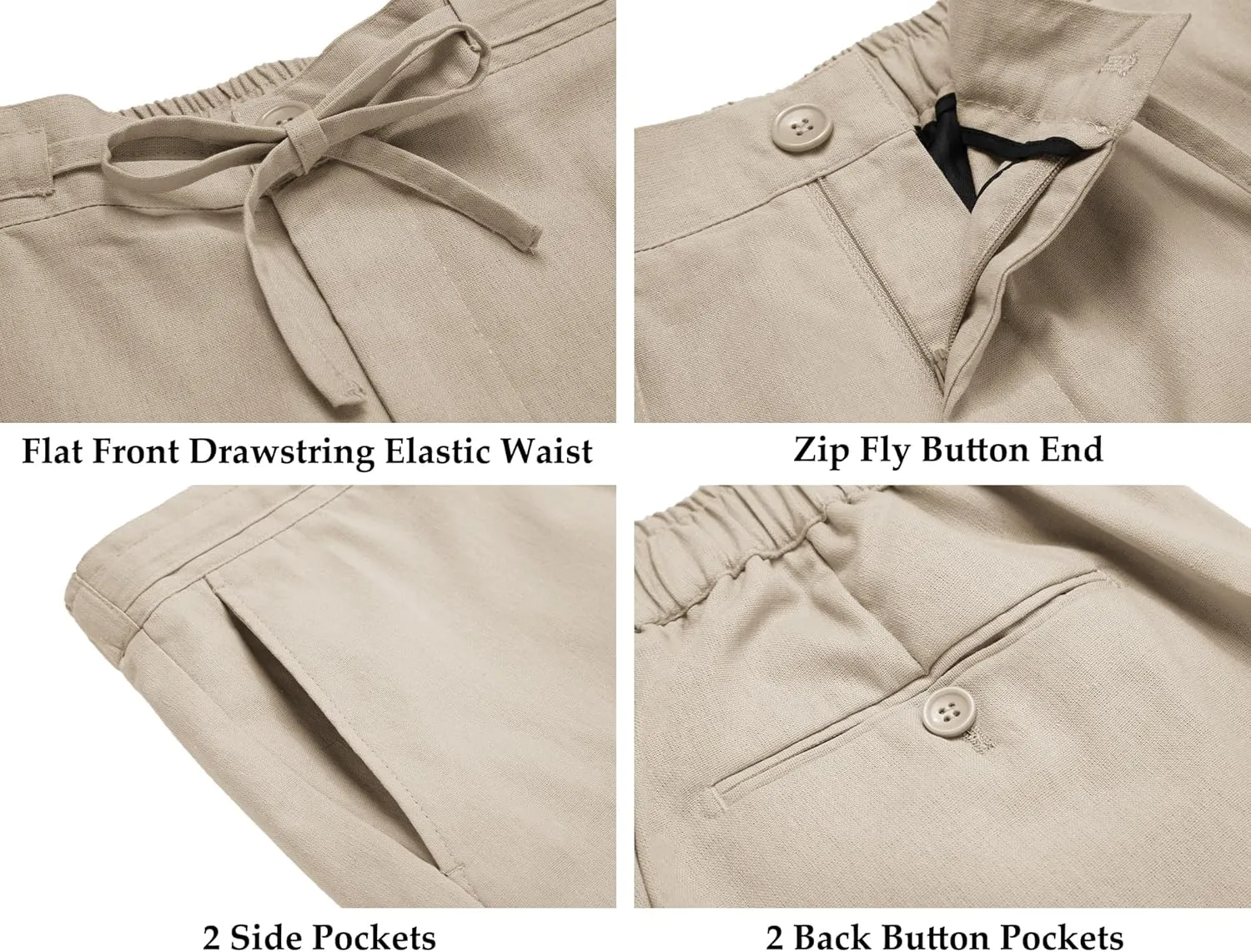 COOFANDY Men's 2 Piece Linen Suits Set Regular Fit Casual Lightweight Blazer Jacket and Pants