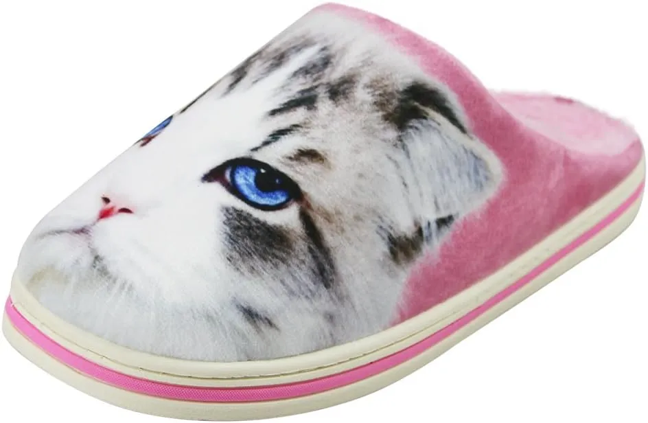 Couple Home Slippers, Womens Girls Cartoon Cat