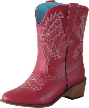 Cowboy Boots for Women Ankle Boots Retro Fashion Casual Leopard Embroidery Printed Mid Length Boots Women's Boots
