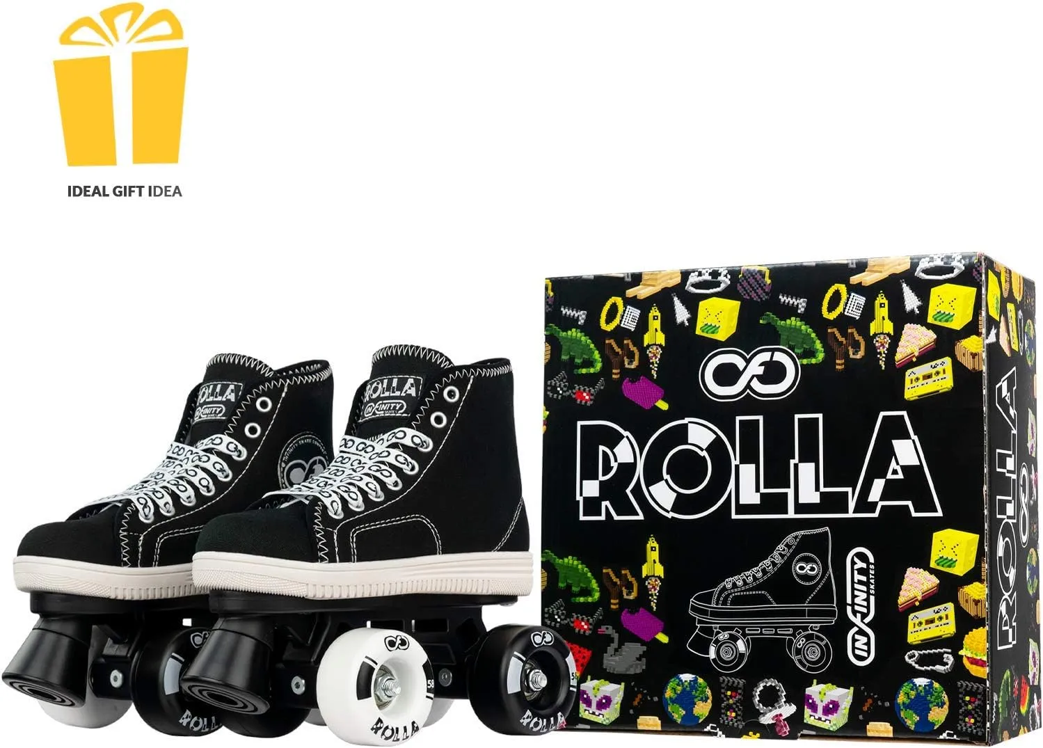 Crazy Skates Rolla Roller Skates for Boys and Girls - Sneaker-Style Kids Quad Skates