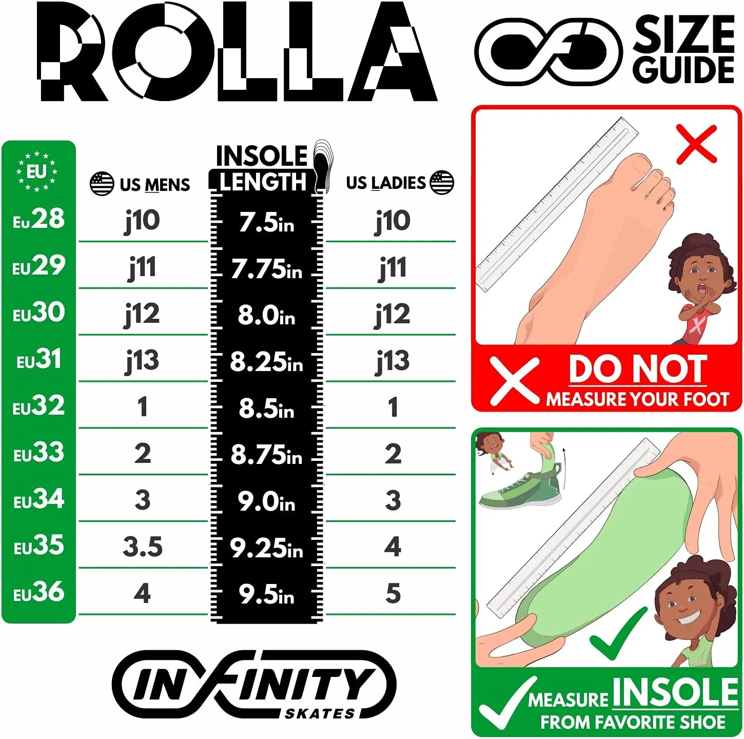 Crazy Skates Rolla Roller Skates for Boys and Girls - Sneaker-Style Kids Quad Skates