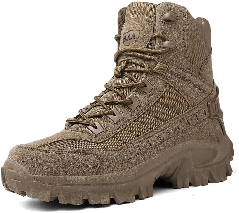 Cubicbee Mens Fashion Waterproof Sneakers Walking Casual Shoes Lightweight Running Shoes Athletic Gym Shoes Non-Slip Hiking Boots Tactical Boots