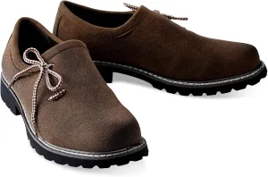 Cuffbow Lederhosen Shoes for Men Oktoberfest Costume Boots Authentic German Lederhosen Suede Leather Shoes Brown Casual Boots