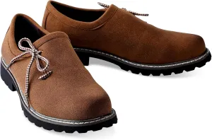 Cuffbow Lederhosen Shoes for Men Oktoberfest Costume Boots Authentic German Lederhosen Suede Leather Shoes Brown Casual Boots