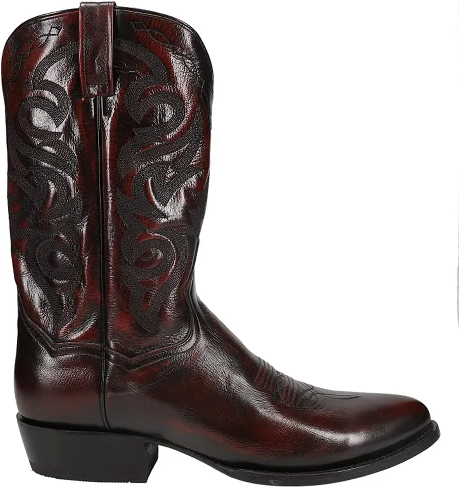 Dan Post Mens Milwaukee Round Toe Cowboy Western-boots, Black Cherry, 12 US