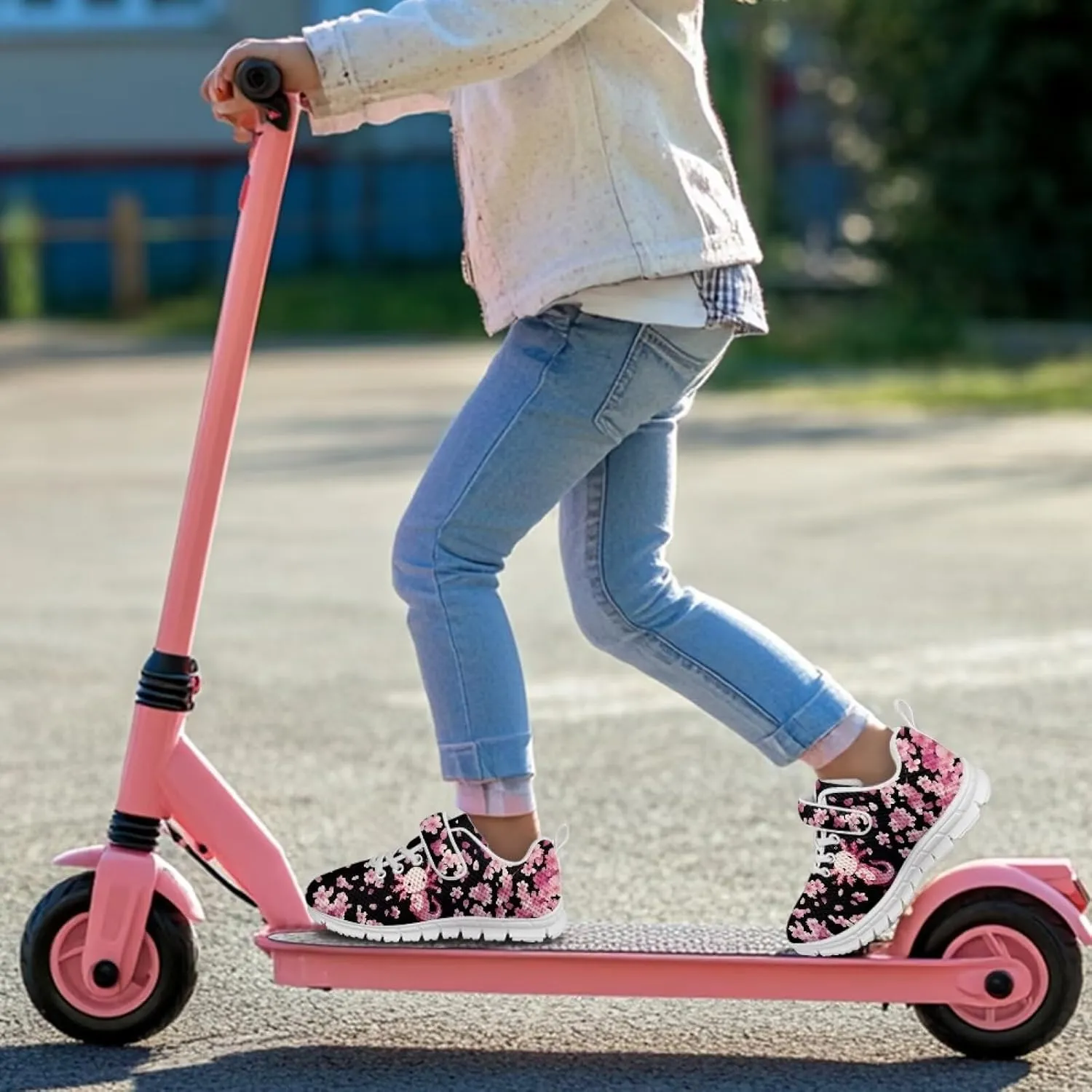 Doojoayie Athletic Shoes for Kids Girls for Active Kids Play Running Jogging Shoes