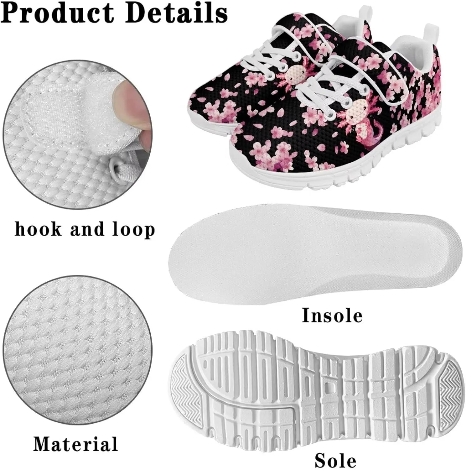 Doojoayie Athletic Shoes for Kids Girls for Active Kids Play Running Jogging Shoes