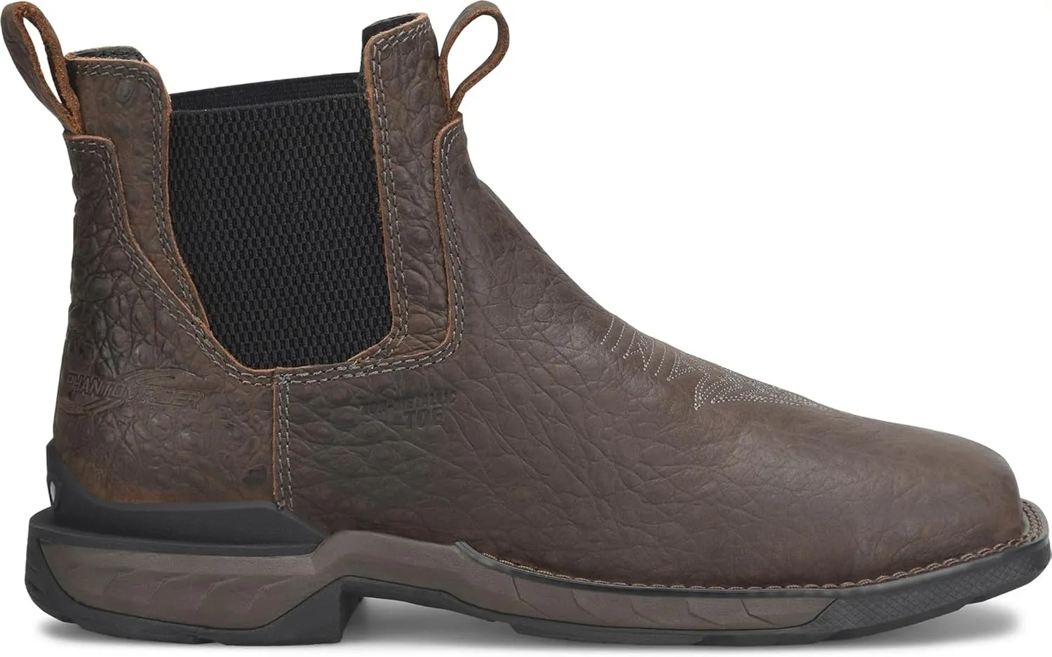 DOUBLE-H Men's Phantom Rider Arbiter 6" Romeo Wide Square Composite Toe Work Boots with Carib Dusky Leather Upper, Comfort Footbed, EH-Rated
