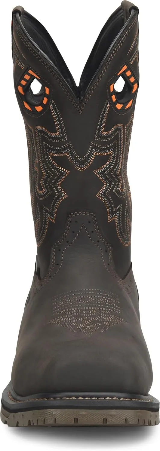 DOUBLE-H Men's Phantom Rider Bruner 11” Waterproof Metguard Wide Square Composite Toe Roper Boots