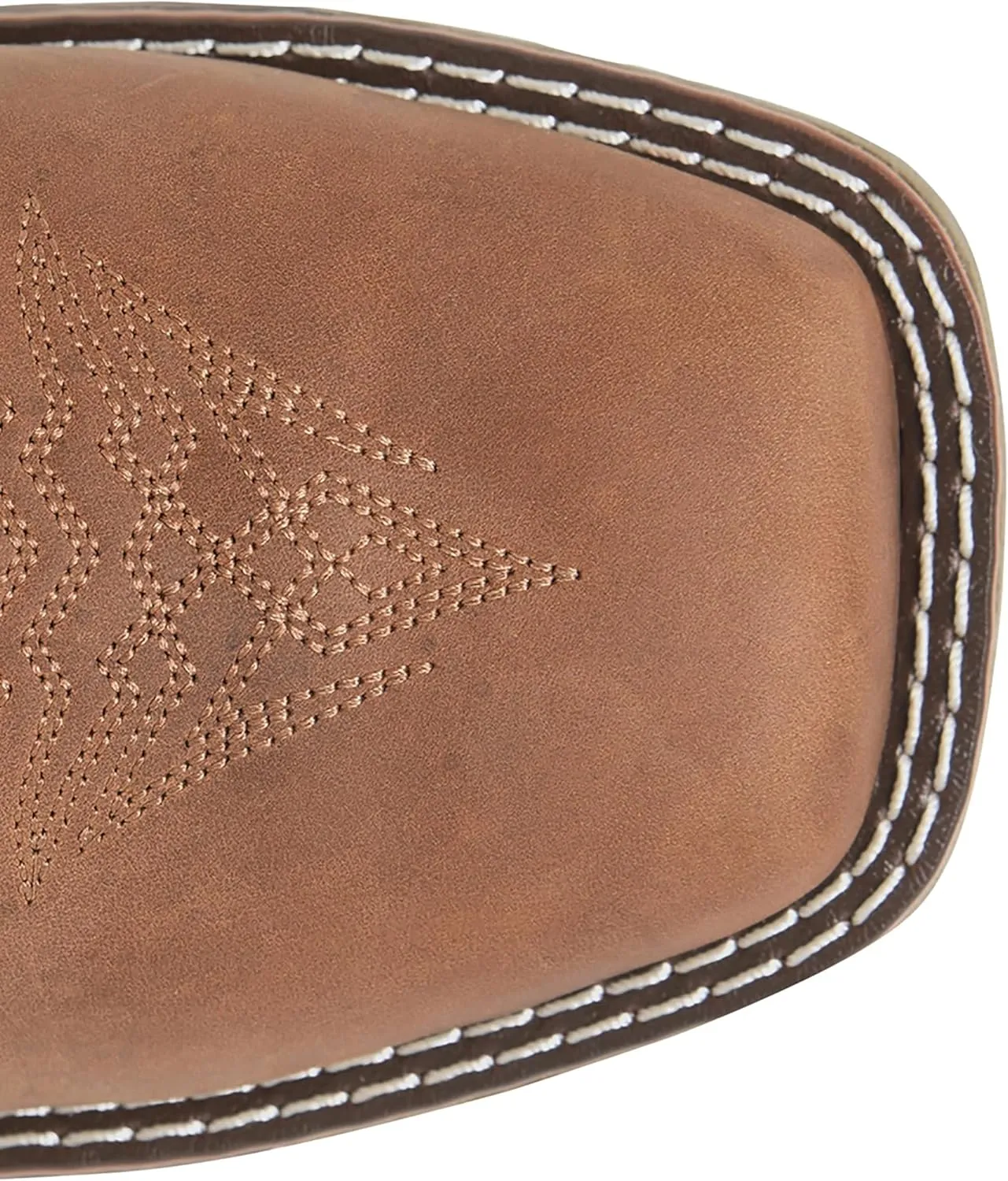 DOUBLE-H Women's Phantom Rider Fortress 10” Wide Square Composite Toe Roper Boots with Aspen Honey Leather Foot and Stars & Stripes Leather Quarter