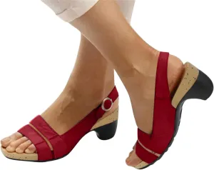 Eduavar Orthopedic Sandals for Women, Womens Sandals Orthopedic Sandals Dressy Open Toe Low Heel Sandals with Ankle Strap