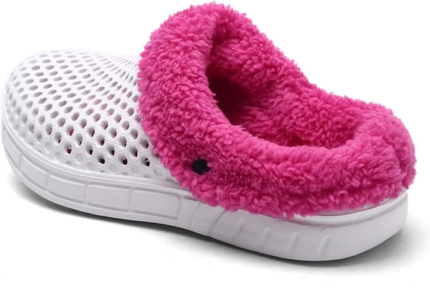Eliogn Women's and Men's Winter Warm Slippers with Fleece Lining Breathable Clogs Garden Mules for Adults Unisex Home Slippers