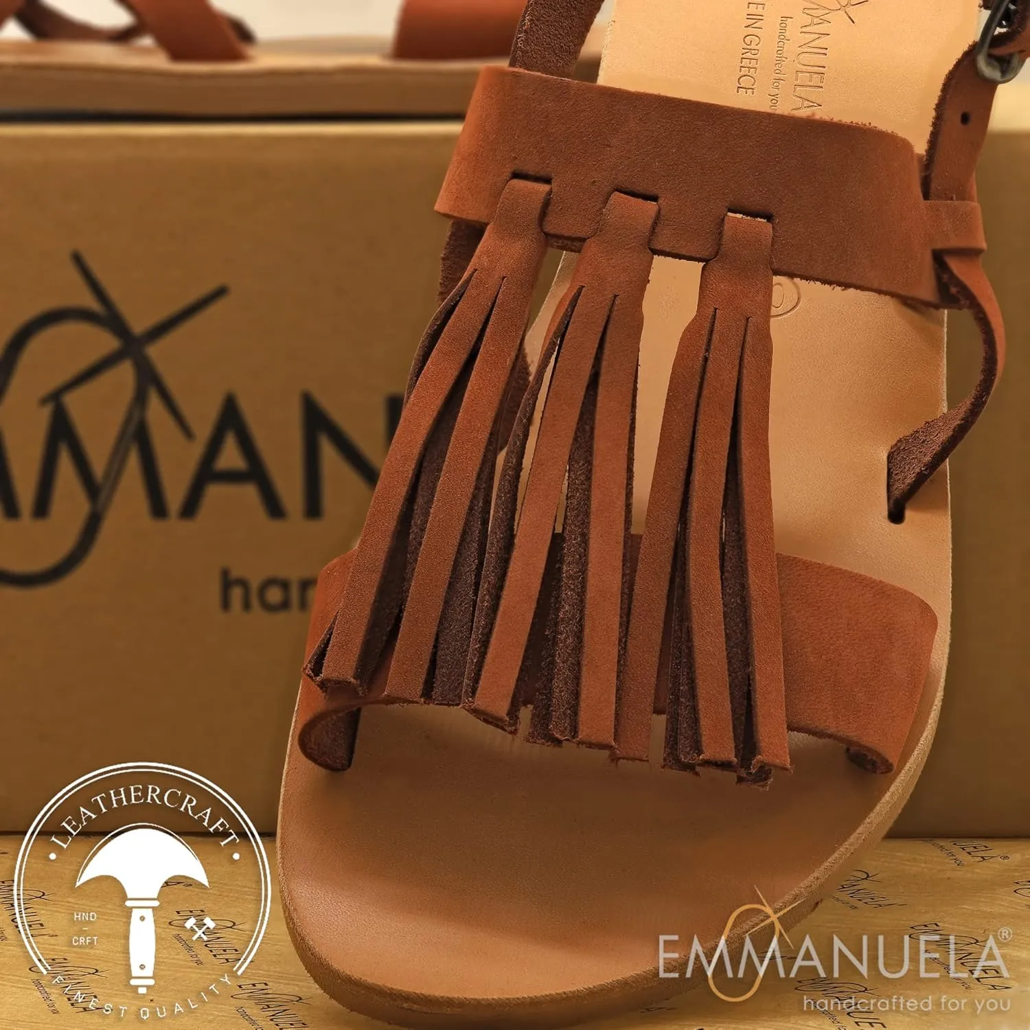Emmanuela Greek Handmade Leather Toe Ring Sandals, Quality Slide on Summer Shoes for Women, Open Toe Sliders, Flat Strappy Sandals, Boho Chic Mules Silver Rose gold