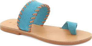Emmanuela Greek Leather Embroided Toe Ring Sandals, Quality Handmade Slide on Strappy Summer Shoes for Women, Open Toe Sliders, Boho Chic Slider Mules