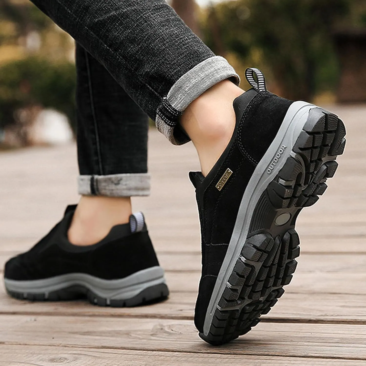 Enjerr Orthopedic Shoes Men, Outdoor Comfort Non Slip Rubber Hiking Walking Loafers Sneakers Women