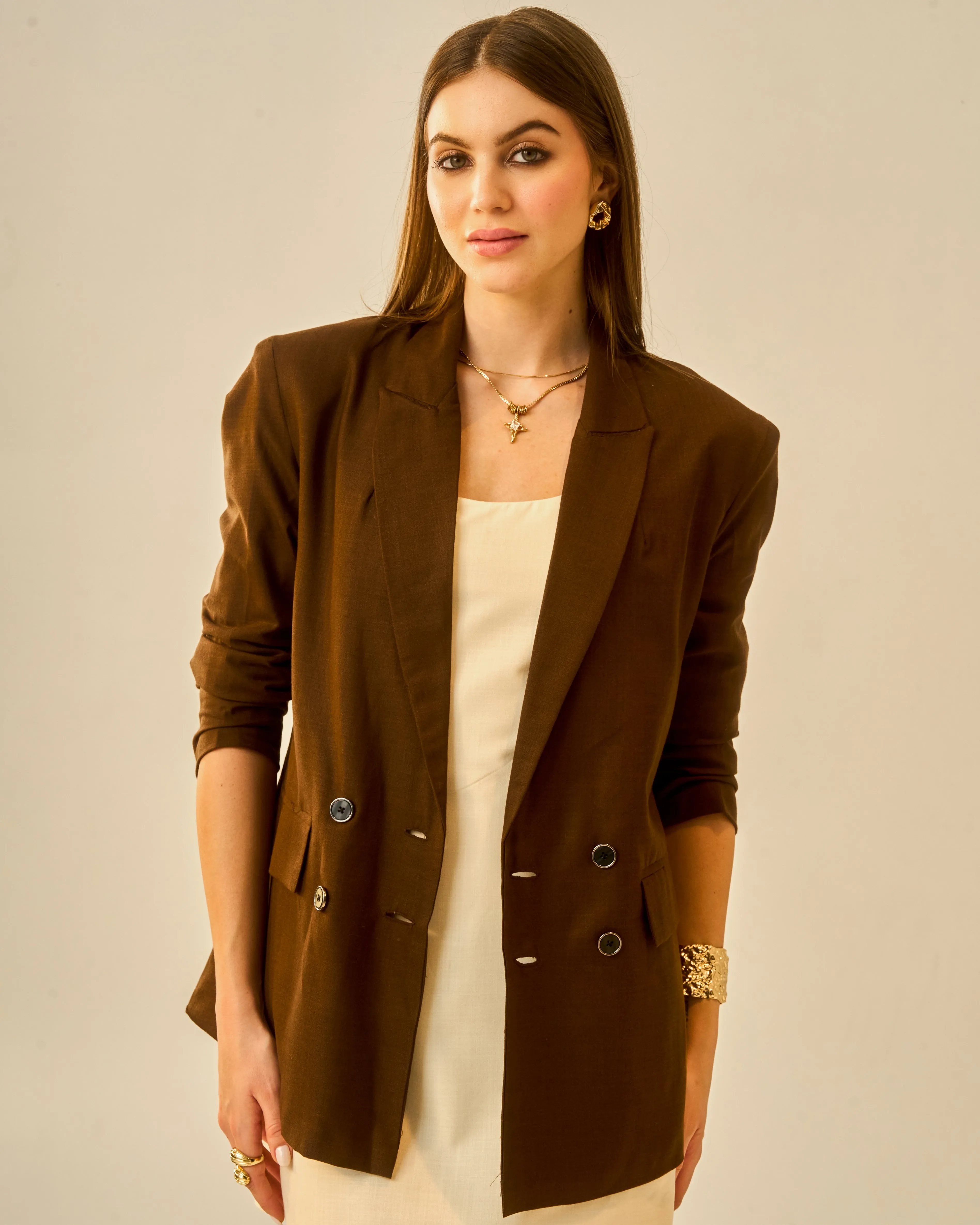 Espresso Elegance Blazer