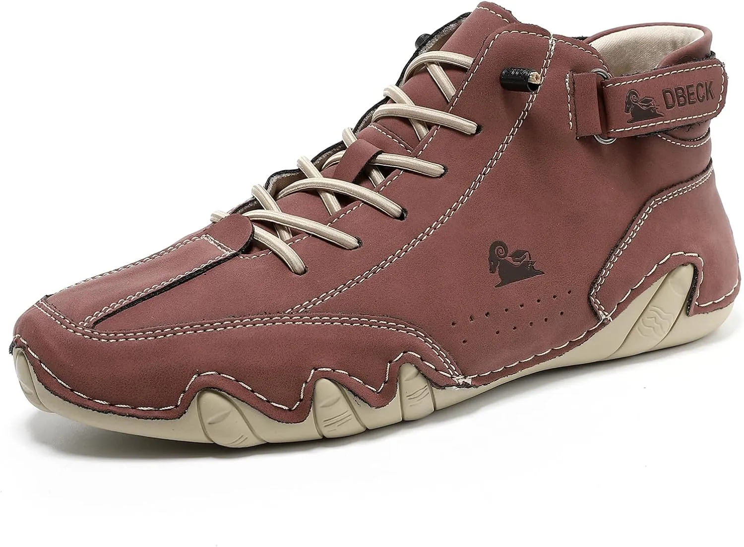 Explorer Waterproof Lightweight Mens Outdoor Shoes for Hiking Italian Handmade Suede High Top Boots Non-Slip Barefoot Ankle Boots
