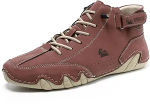 Explorer Waterproof Lightweight Mens Outdoor Shoes for Hiking Italian Handmade Suede High Top Boots Non-Slip Barefoot Ankle Boots