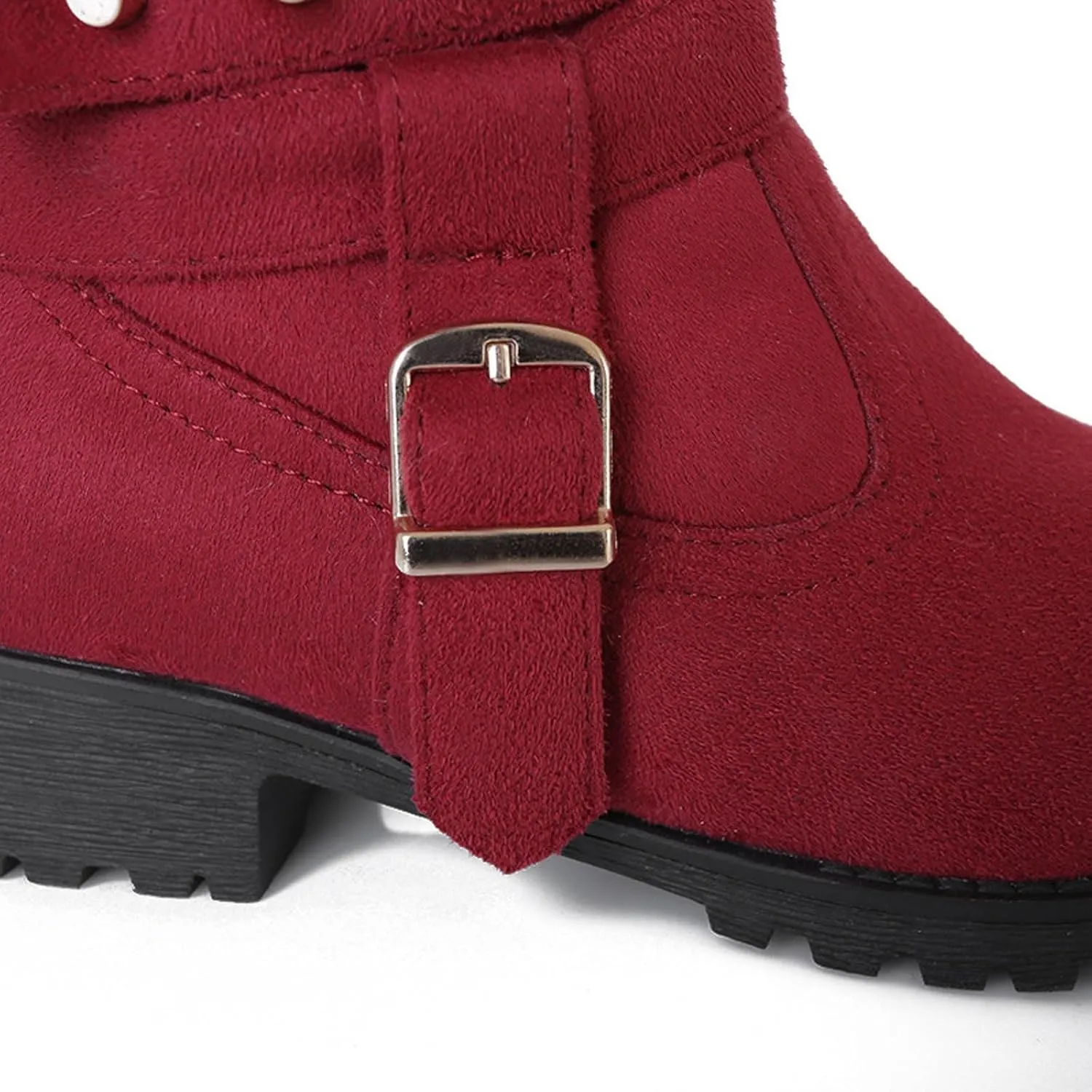Fashionable and Classic High Top Warm Plus Velvet Low Heeled Round Toe Snow Boots for Women Womens Tote Wear Boots Women