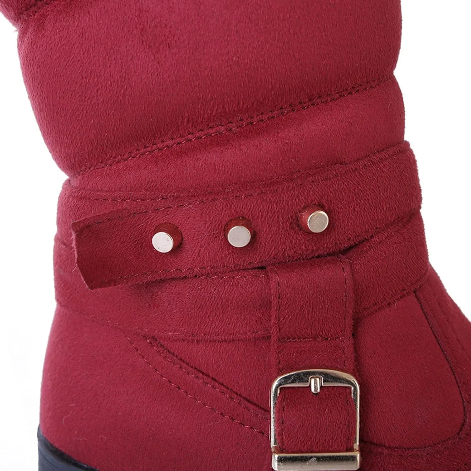 Fashionable and Classic High Top Warm Plus Velvet Low Heeled Round Toe Snow Boots for Women Womens Tote Wear Boots Women