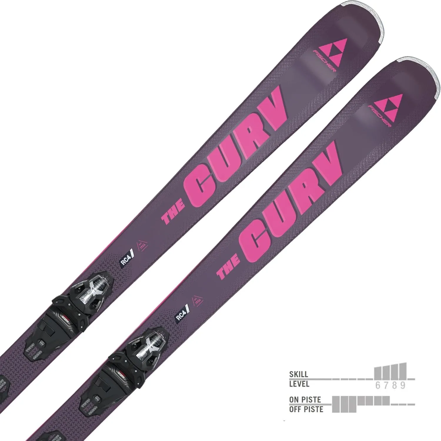FISCHER Women's The Curv GT 80 Snow Sports Versatile Maneuverable Smooth Grip Alpine All Mountain Skis with RSW 11 GW Powerrail Brake 85 [G] Bindings Included