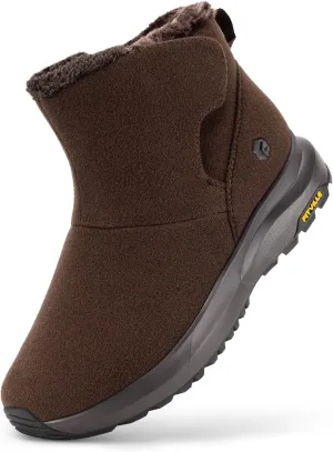 FitVille Mens Wide Winter Boots Thick Fur Lined Boots Lightweight Winter Wide Width Boots Outdoor Mens Snow Boots