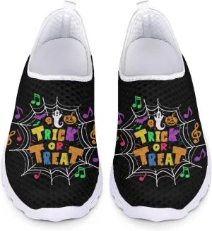 FKELYI Women's Slip On Halloween Walking Shoes Athletic Tennis Sneakers Breathable Mesh Running Shoes