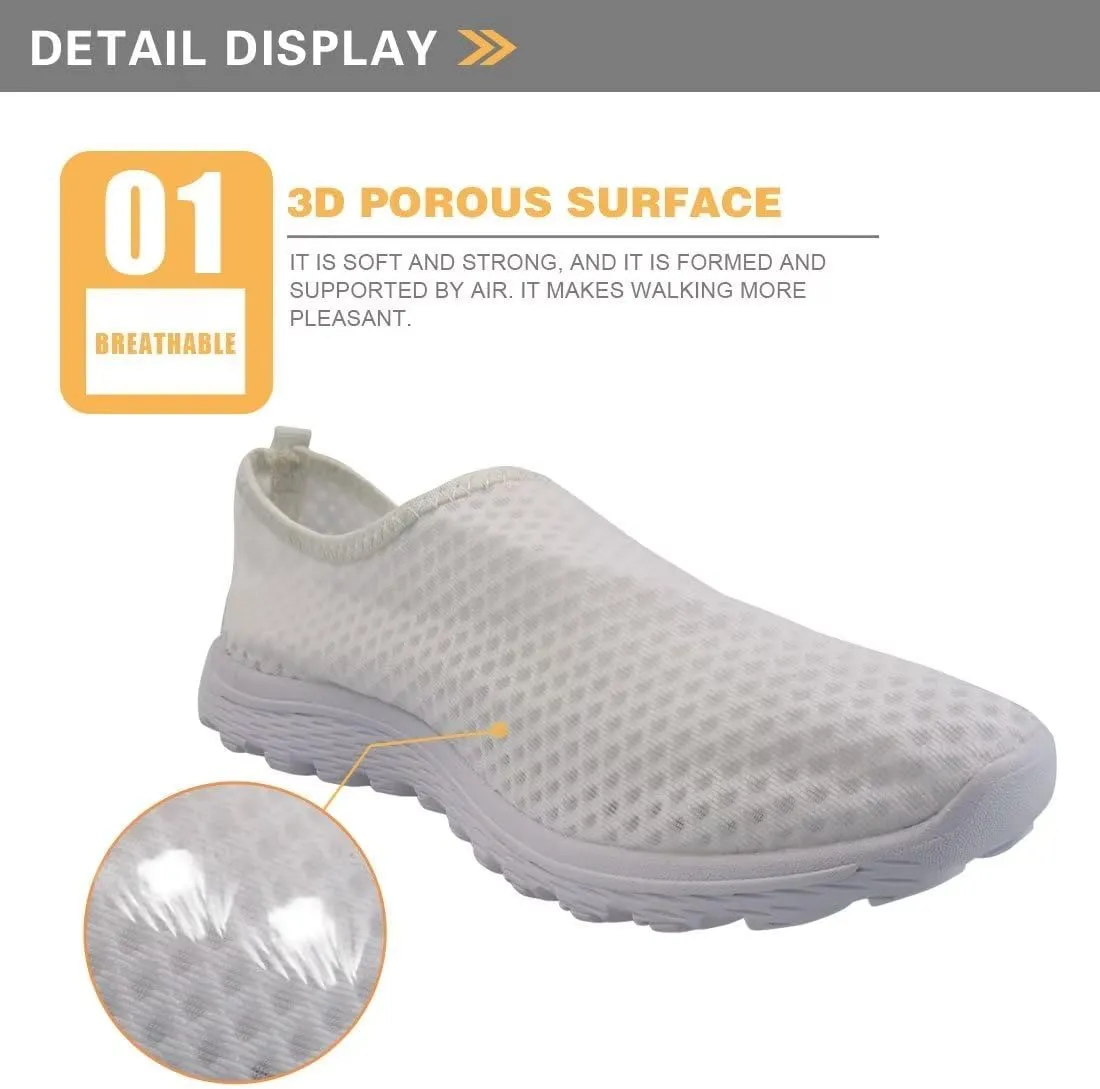 FKELYI Women's Slip On Halloween Walking Shoes Athletic Tennis Sneakers Breathable Mesh Running Shoes
