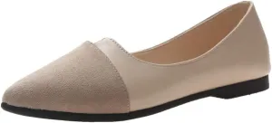 Flats for Women Pointed Toe Slip On Shoes Comfortable Flat Shoes Suede Ballet Flats Dress Shoe