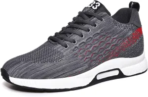 FLIOZY Elevator Sneakers 2.36 Inches Men's Invisible Height Increasing Elevator Shoes Lace up Sports Sneakers Casual Walking Shoes