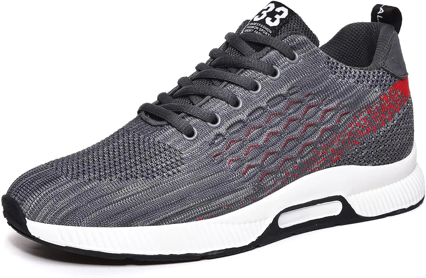 FLIOZY Elevator Sneakers 2.36 Inches Men's Invisible Height Increasing Elevator Shoes Lace up Sports Sneakers Casual Walking Shoes