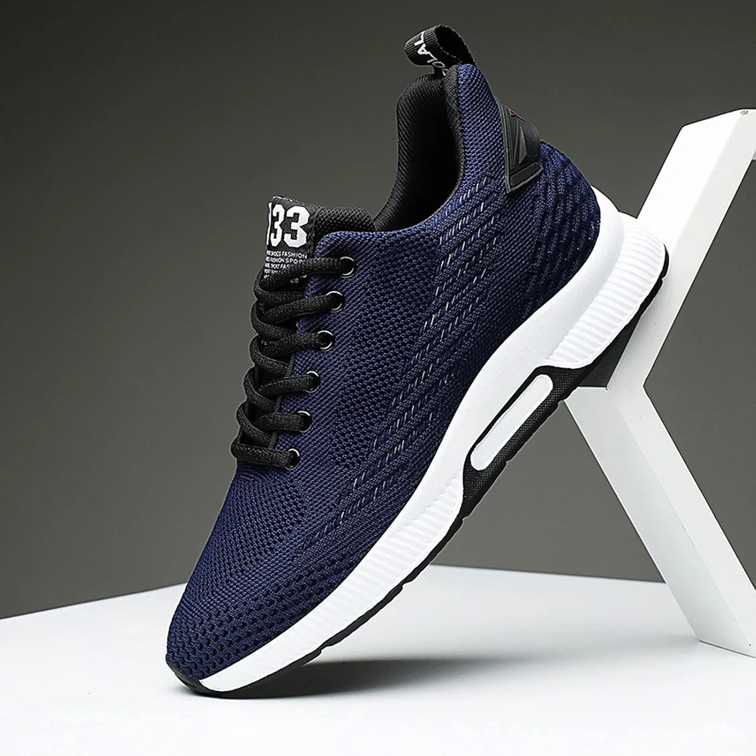 FLIOZY Elevator Sneakers 2.36 Inches Men's Invisible Height Increasing Elevator Shoes Lace up Sports Sneakers Casual Walking Shoes