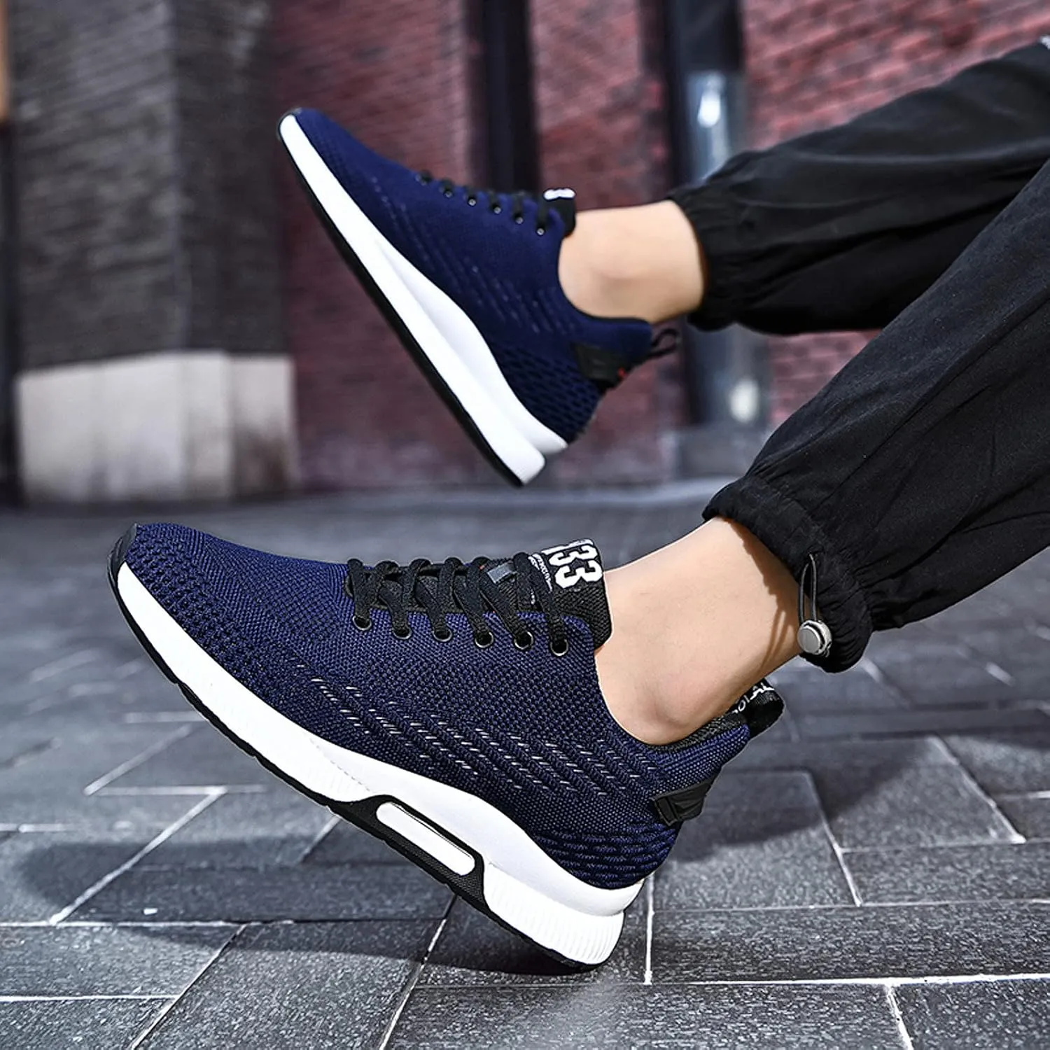 FLIOZY Elevator Sneakers 2.36 Inches Men's Invisible Height Increasing Elevator Shoes Lace up Sports Sneakers Casual Walking Shoes