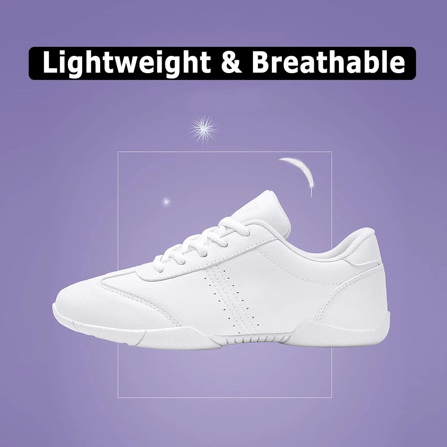 FLIOZY Womens Cheer Dance Shoes Girls White Cheerleading Competition Sports Shoes Athletic Walking Sneakers