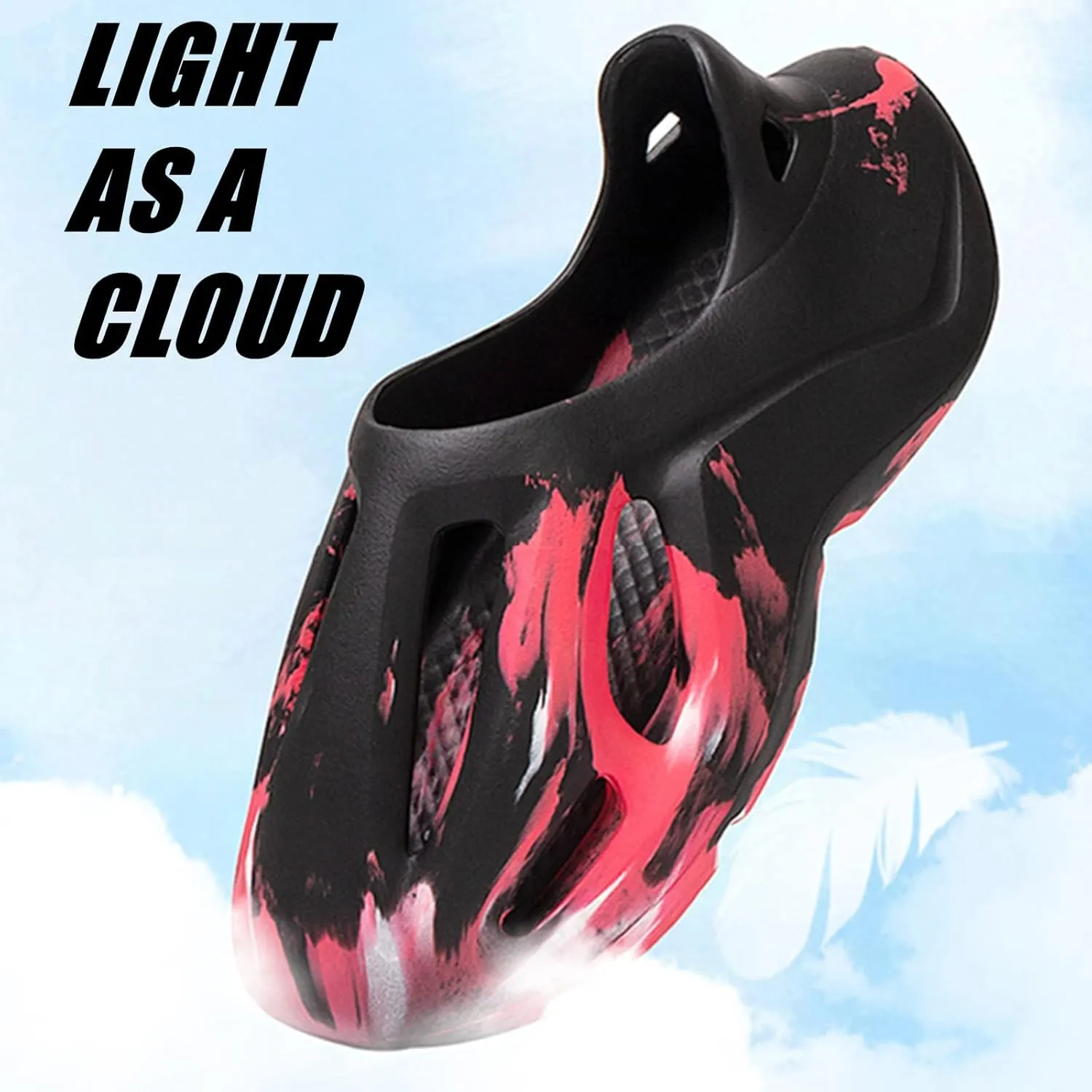 Foam Runner Shoes, Man Womens Foam Runner Sneakers Pillow Cloud Shoes Slides, Non-Slip Quick-Drying Breathable Super Soft