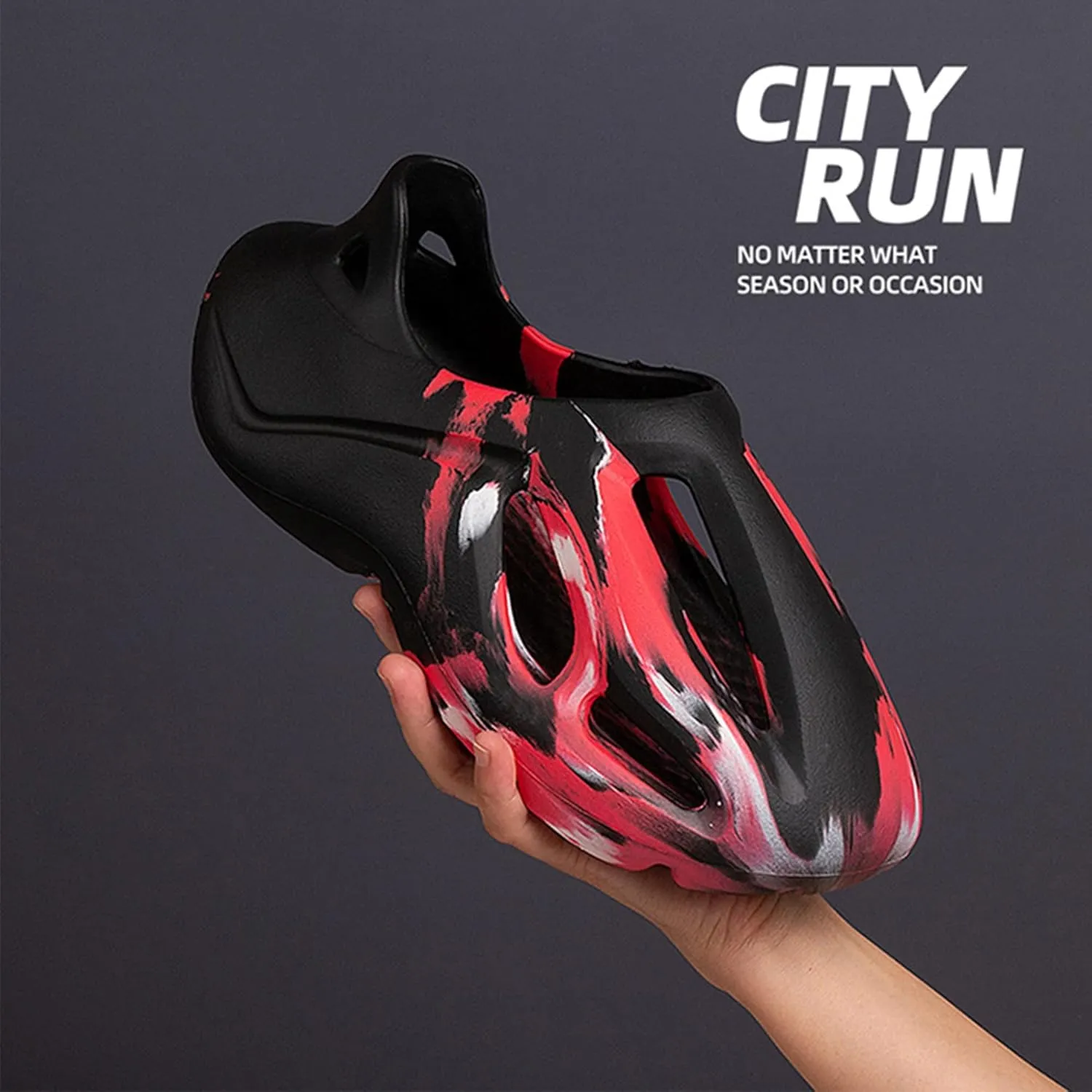 Foam Runner Shoes, Man Womens Foam Runner Sneakers Pillow Cloud Shoes Slides, Non-Slip Quick-Drying Breathable Super Soft