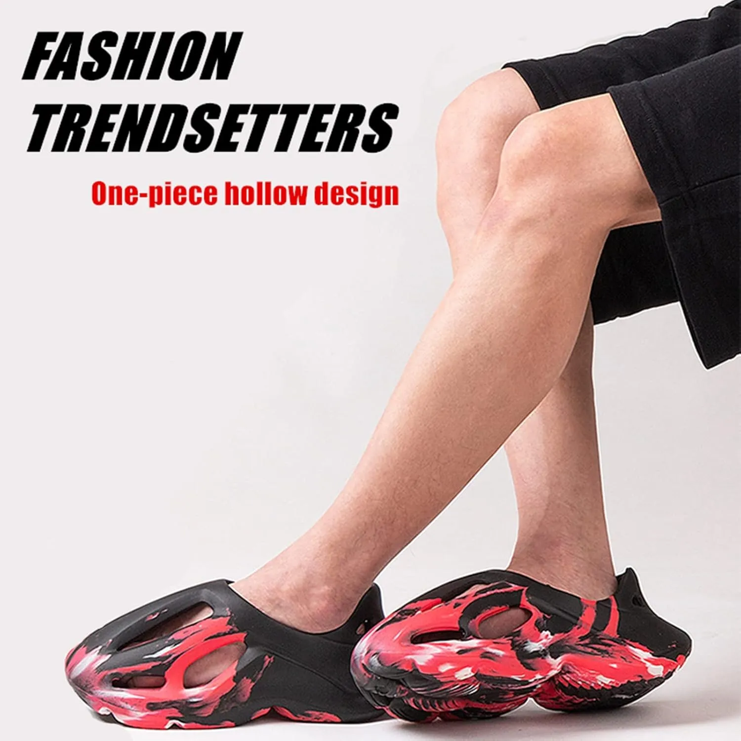 Foam Runner Shoes, Man Womens Foam Runner Sneakers Pillow Cloud Shoes Slides, Non-Slip Quick-Drying Breathable Super Soft