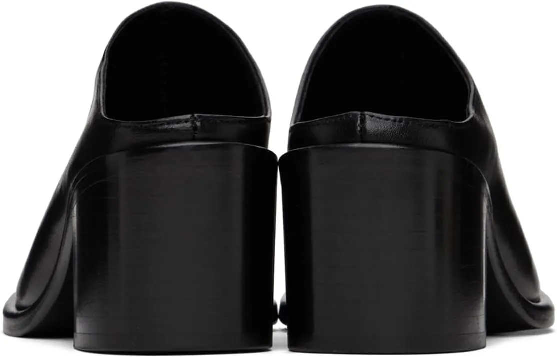 FOWT Women Fashion Closed Round Toe Mules Backless Mid Chunky Block Heels Slip On Comfy Daily Work Dress Shoes Size 4-16 US