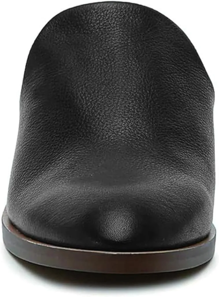 FOWT Women Round Closed Toe Mules Slip On Retro Loafer Low Chunky Block Thick Heel Slides Slippers Backless Pumps Sandals Women Casual Walking Dress Shoes Full Size 4-16 M US