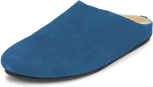 FOWT Women Round Toe Flat Mules Slip on Backless Slippers Comfortable Casual Indoor Outdoor Shoes Size 4-16 US