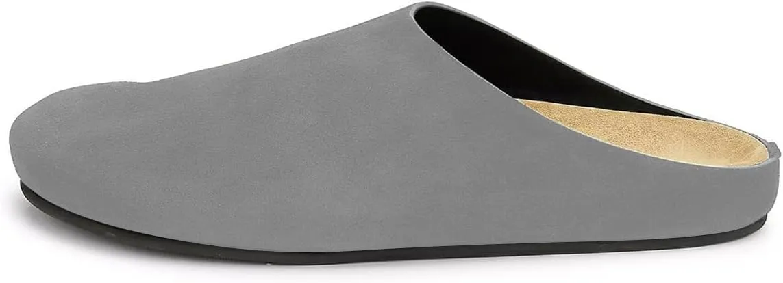 FOWT Women Round Toe Flat Mules Slip on Backless Slippers Comfortable Casual Indoor Outdoor Shoes Size 4-16 US