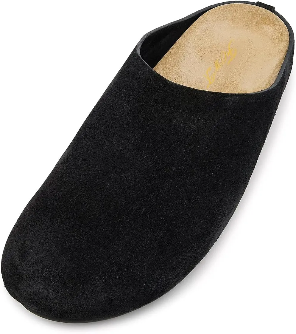 FOWT Women Round Toe Flat Mules Slip on Backless Slippers Comfortable Casual Indoor Outdoor Shoes Size 4-16 US