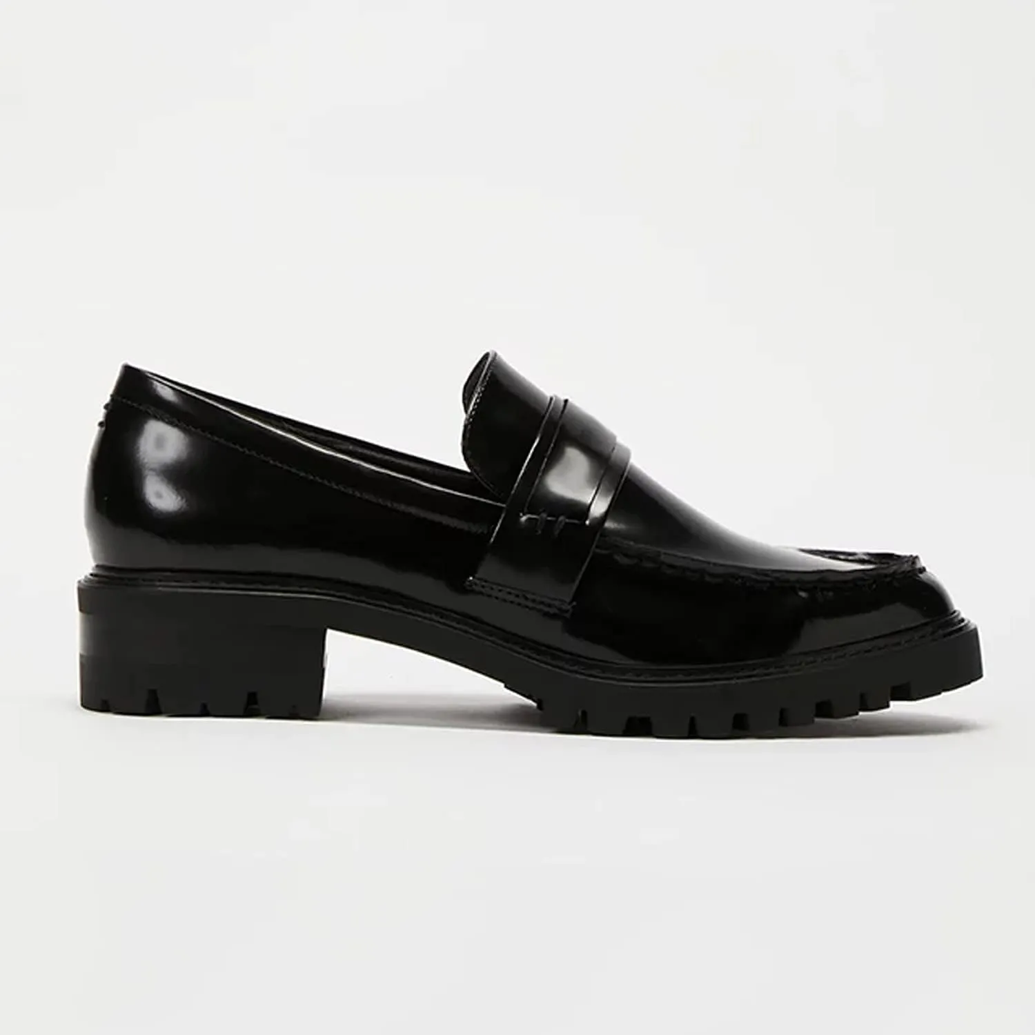 FOWT Women's Low Chunky Heel Loafers Round Toe Platform Flats with Lug Sole Casual Comfortable Slip on Unisex Shoes Driving Walking Traveling,4-16 US Size