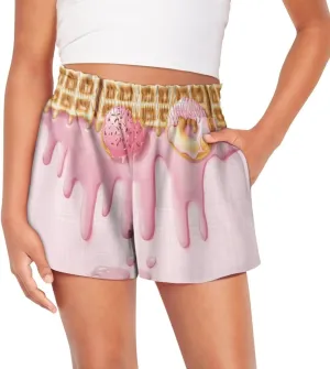 Girls Shorts 1-16 Kids Athletic Shorts with Pockets High Waisted Running Swim Yoga Cute Graphic Shorts Pants