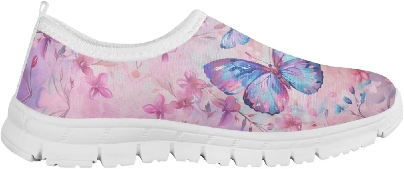 Girls Slip On Sneakers Little Girls Tennis Shoes for Outdoor Activities