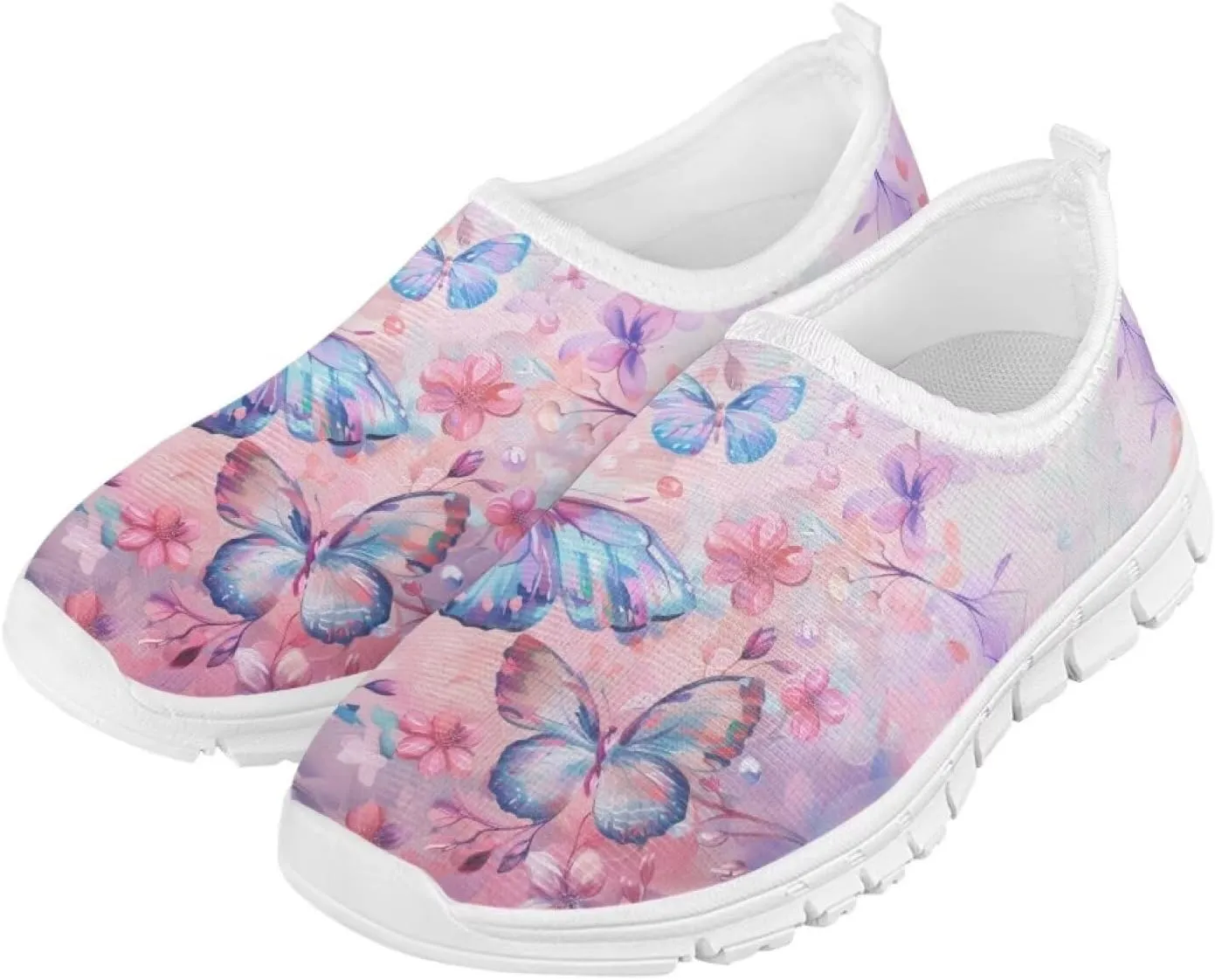 Girls Slip On Sneakers Little Girls Tennis Shoes for Outdoor Activities